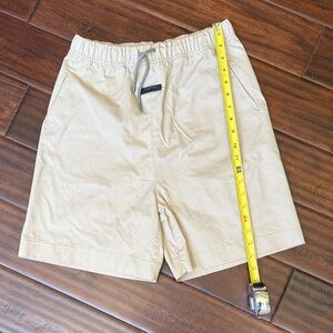 Essentials Kids Drawstring Shorts in Light Beige